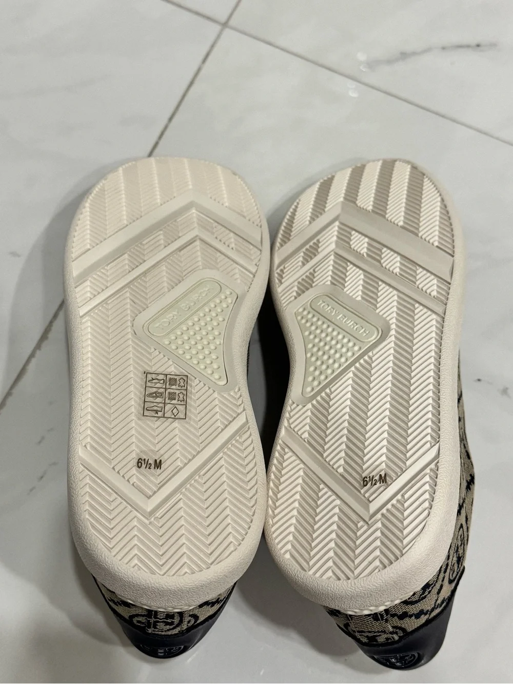 Tory Burch Monogram Canvas Low-Top Sneakers